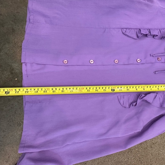 Vintage 1970’s Victorian Prairie Style Blouse Purple Size Small EUC - Picture 7 of 7